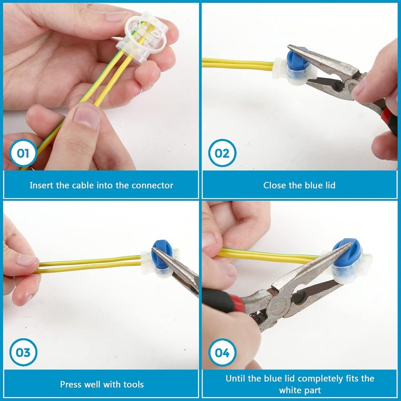 GWHOLE Pack of 20 Electrical IDC 314-BOX Wire Connectors for Robotic Lawn Mowers, Irrigation Applications - Image 5